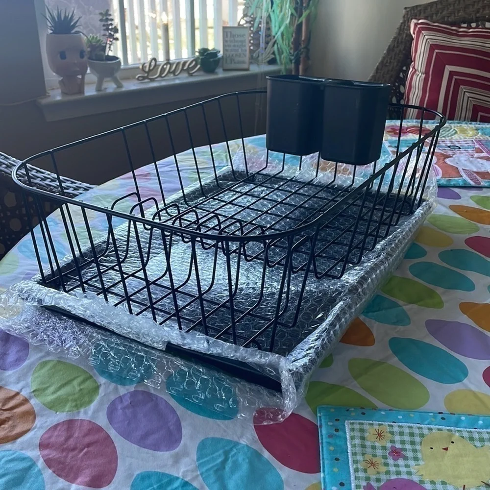 Brand New Large Dish Drying Rack Drying Rack w/ Swivel Spout for Kitchen Counter